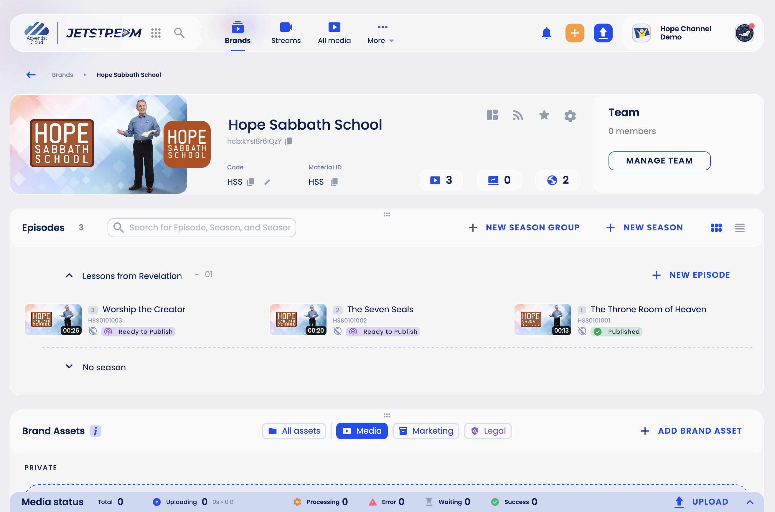 Brand page