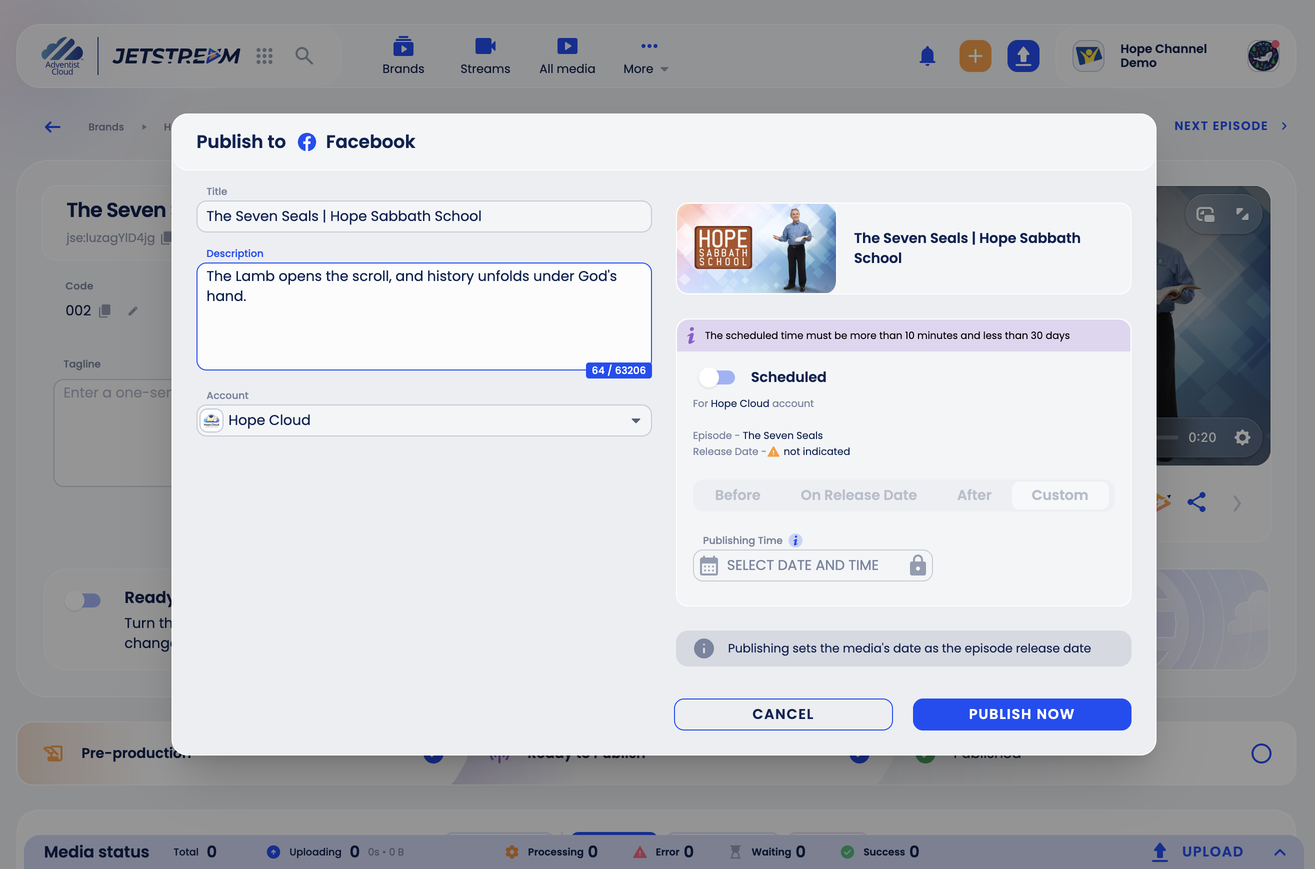 Publish to Facebook