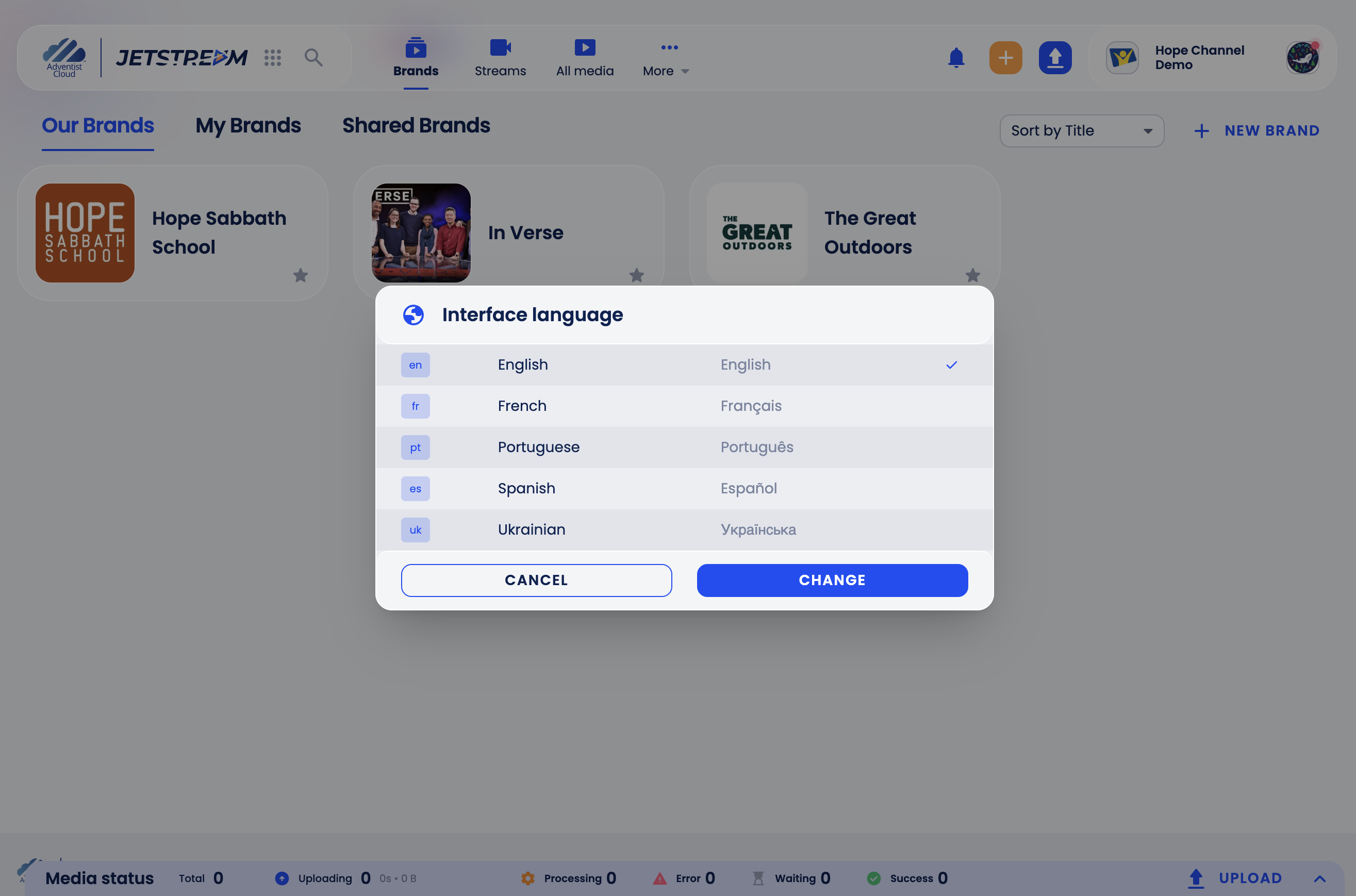 Language picker