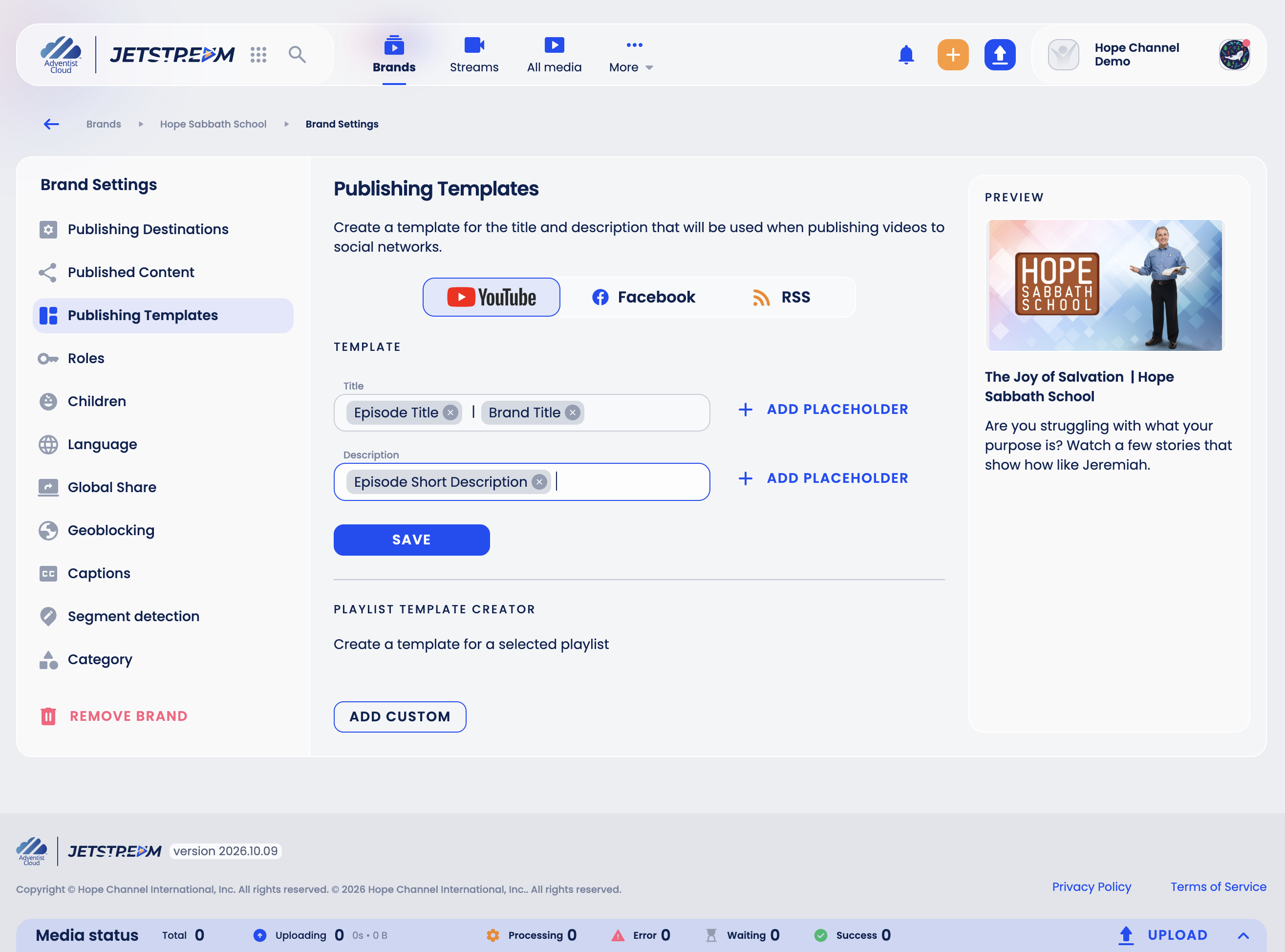 Publishing Templates