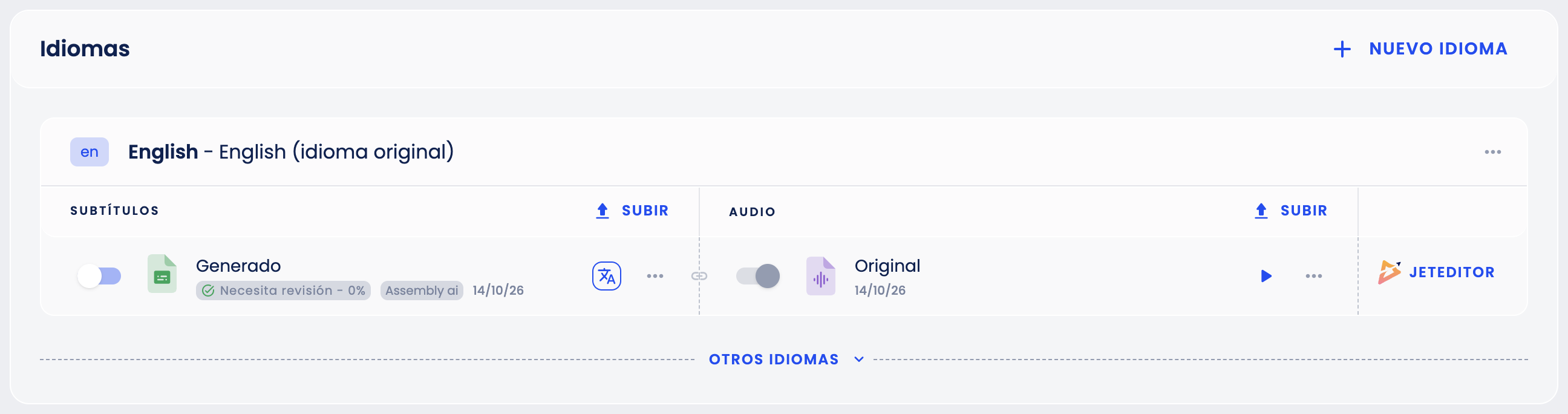 Bloque Idiomas